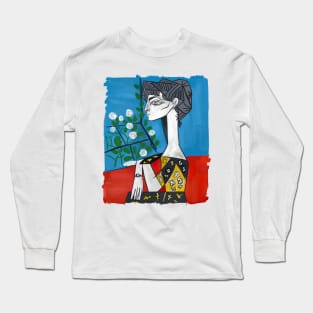 Denizko Art Jacqueline with flowers Long Sleeve T-Shirt